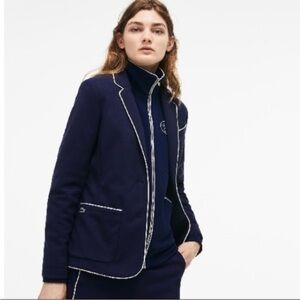 Lacoste Navy Blazer with White Piping